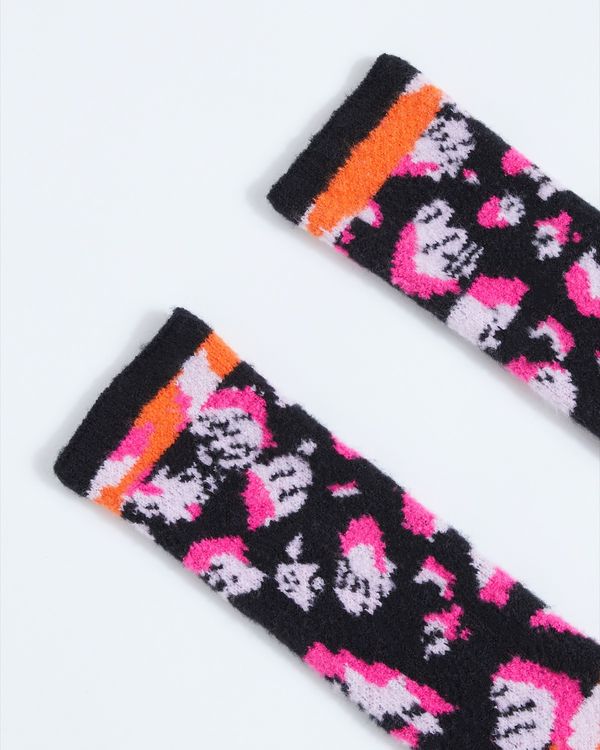 Joanne Hynes Leopard Clash Long Fingerless Gloves