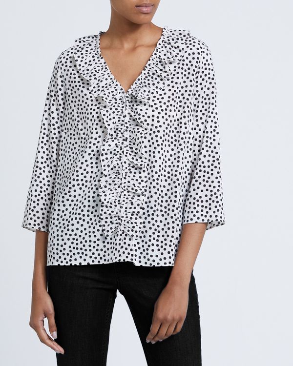 Ruffle Neck Top