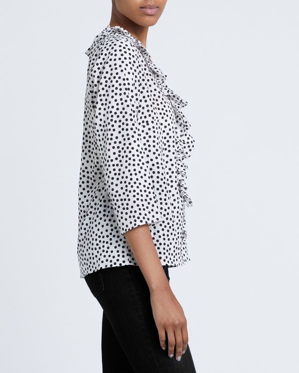 Ruffle Neck Top