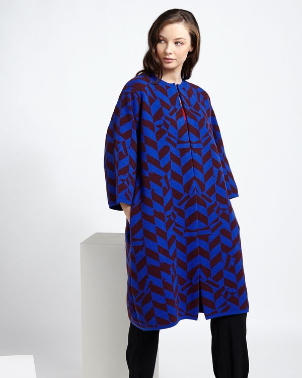 Lennon Courtney at Dunnes Stores Chevron Coatigan Scarf Combo