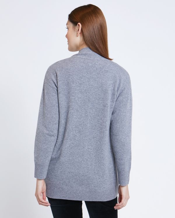 Paul Costelloe Living Studio Grey Cashmere Pocket Cardigan