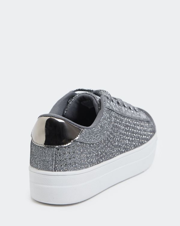 Pewter Shimmer Lace Up Shoe