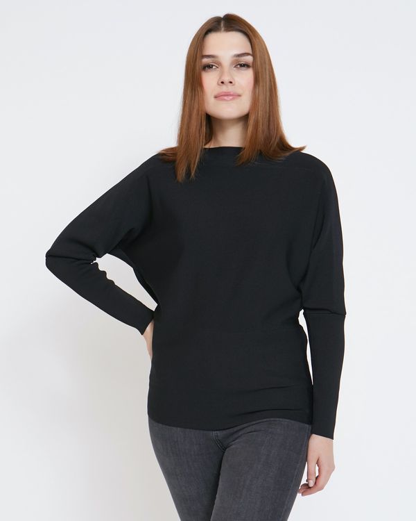 Paul Costelloe Living Studio Black Boat Neck Knit Jumper