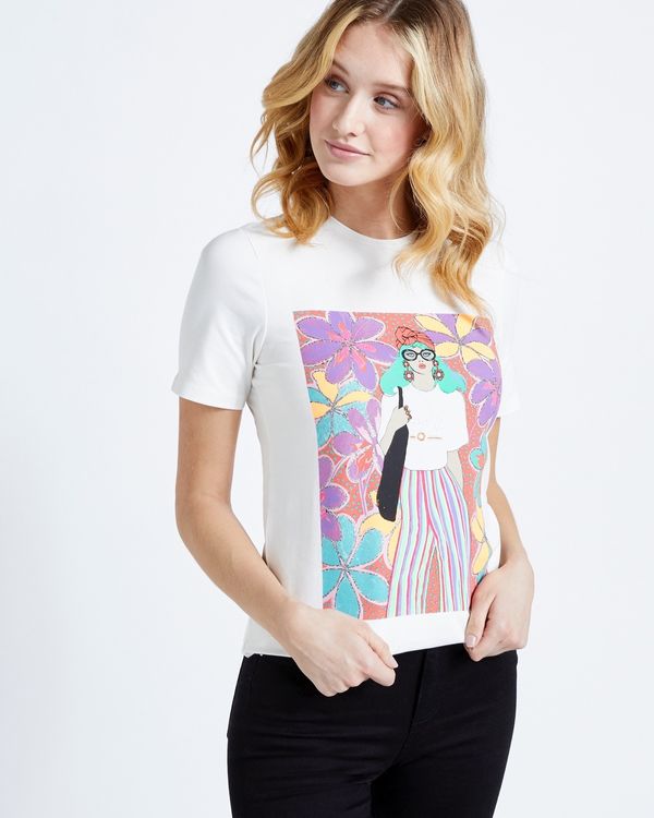 Savida Graphic Girl Glitter T-Shirt