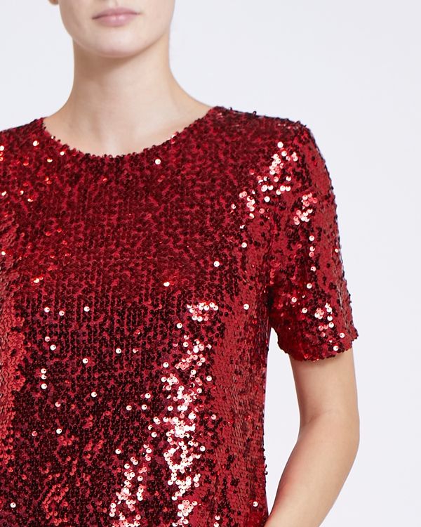 Sequin Jersey Back Top