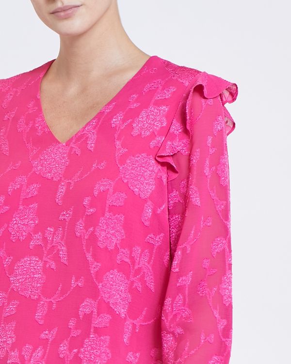 Floral Jacquard Blouse