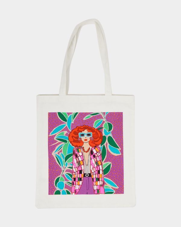 Savida Glitter Print Tote Bag