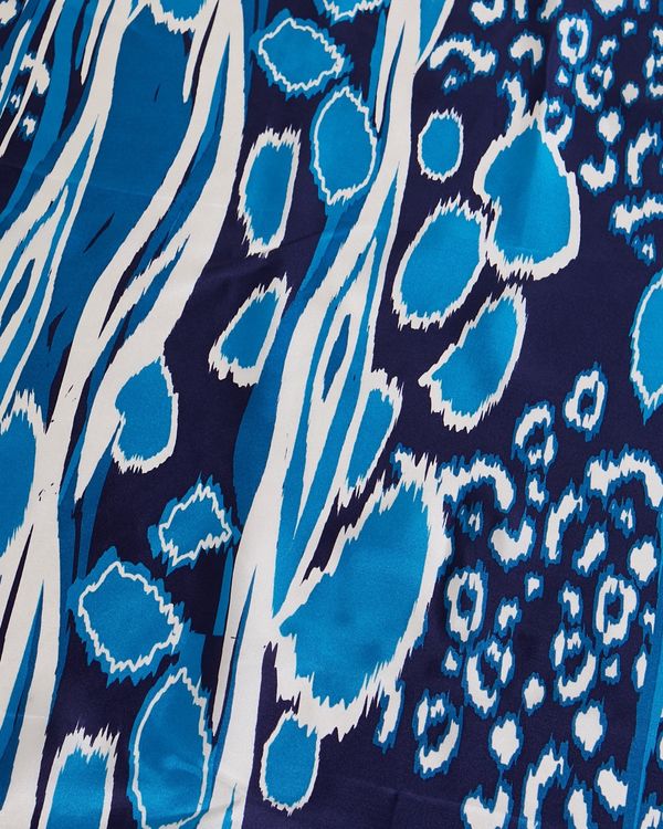 Paul Costelloe Living Studio Blue Abstract Silk Scarf