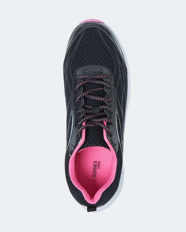 Sporty Black And Pink Trainer