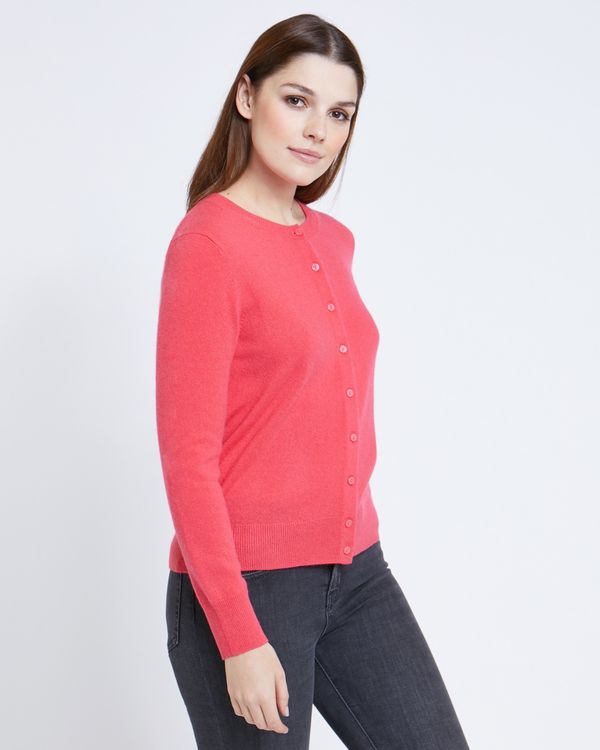 Paul Costelloe Living Studio Coral Cashmere Cardigan