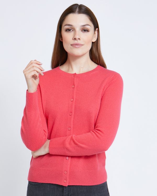 Paul Costelloe Living Studio Coral Cashmere Cardigan