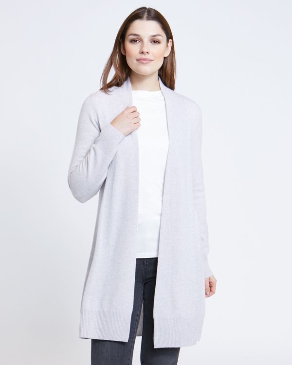 Paul Costelloe Living Studio Grey Cashmere Long Cardigan