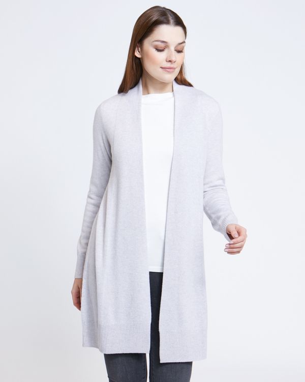 Paul Costelloe Living Studio Grey Cashmere Long Cardigan