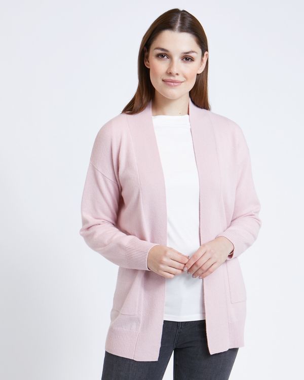 Paul Costelloe Living Studio Blush Cashmere Pocket Cardigan