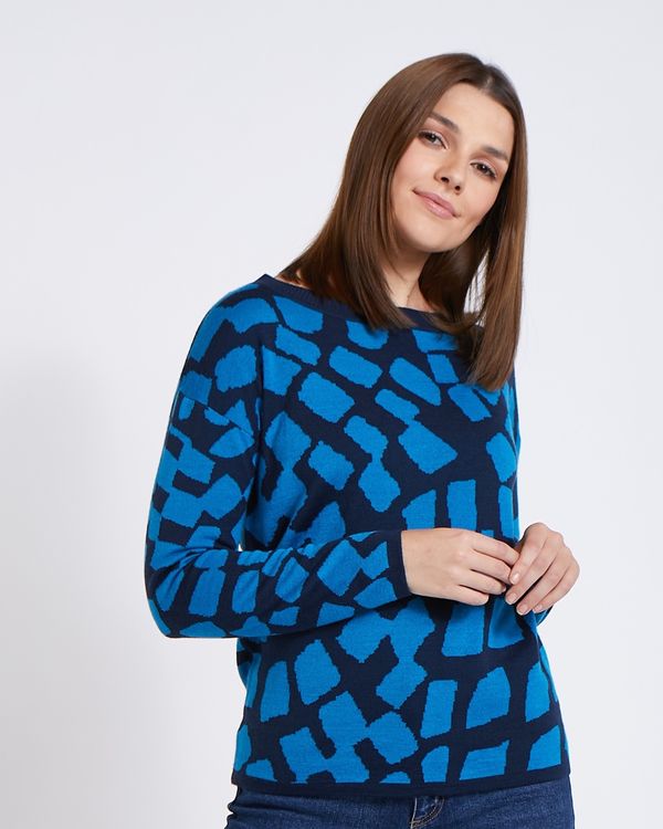 Paul Costelloe Living Studio Blue Pebble Jumper