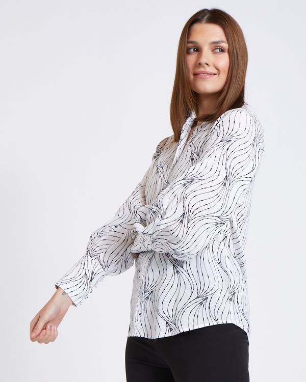 Paul Costelloe Living Studio Mono Swirl Blouse