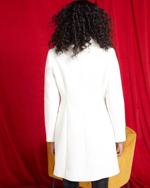 Savida Double Breasted Coat With Collar