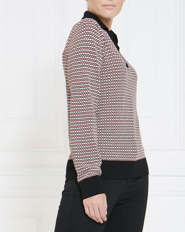 Gallery Bijou Jacquard Polo Jumper
