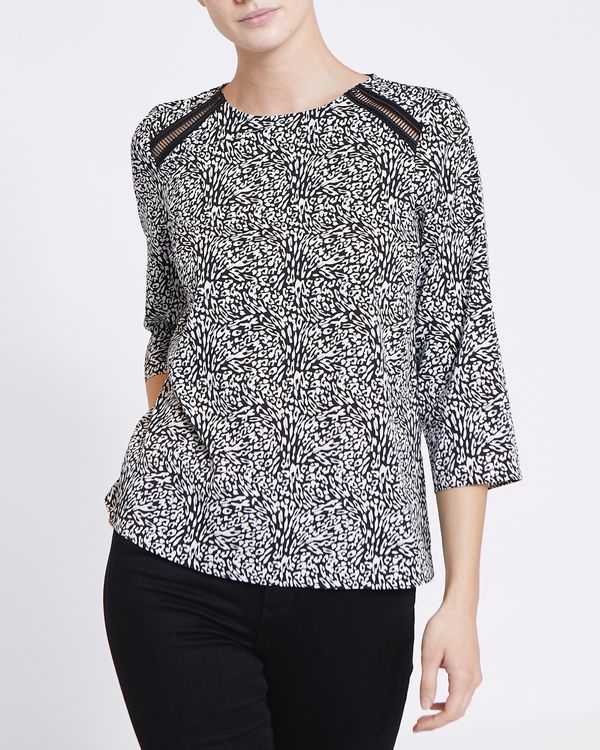 Round Neck Print Top