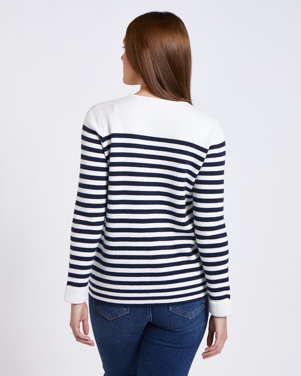 Paul Costelloe Living Studio Stripe Cotton Cashmere Jumper