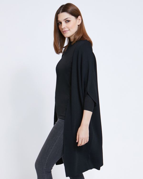 Paul Costelloe Living Studio Black Shawl Cardigan