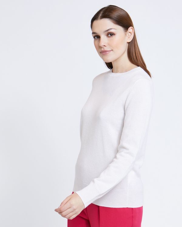 Paul Costelloe Living Studio Cream Cashmere Crew Neck Jumper
