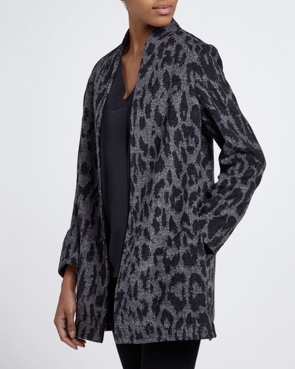 Animal Print Edge To Edge Jacket