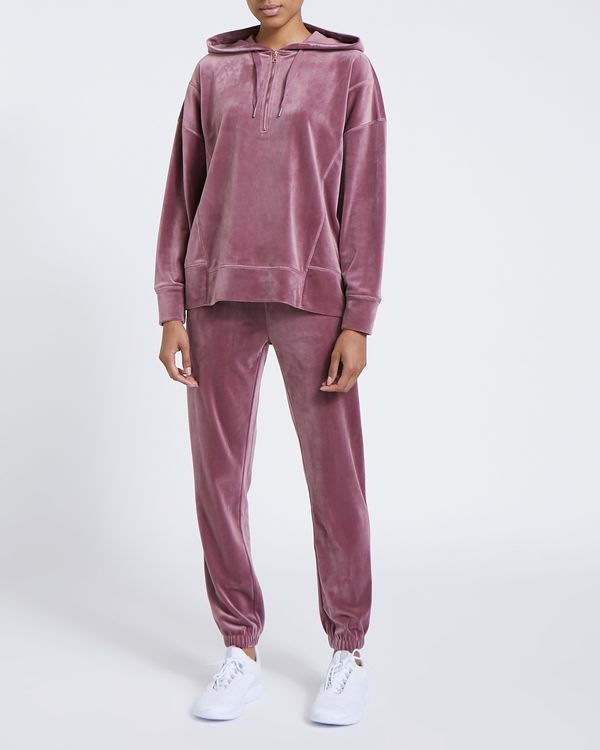Velour Half Zip Sweatshirt
