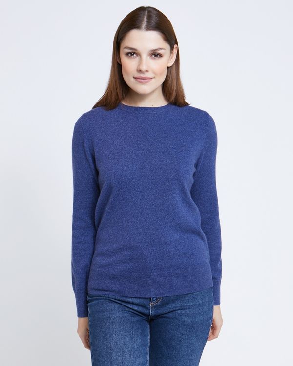 Paul Costelloe Living Studio Blue Cashmere Crew Neck Jumper