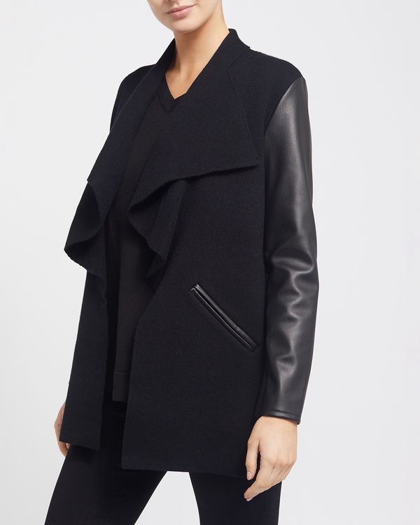 Gallery Coated Sleeve Cardigan