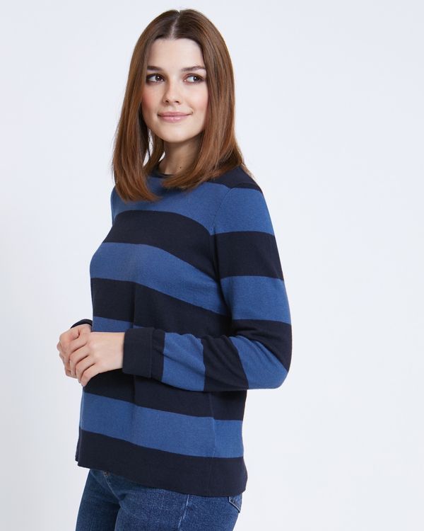 Paul Costelloe Living Studio Stripe Crew-Neck Jumper