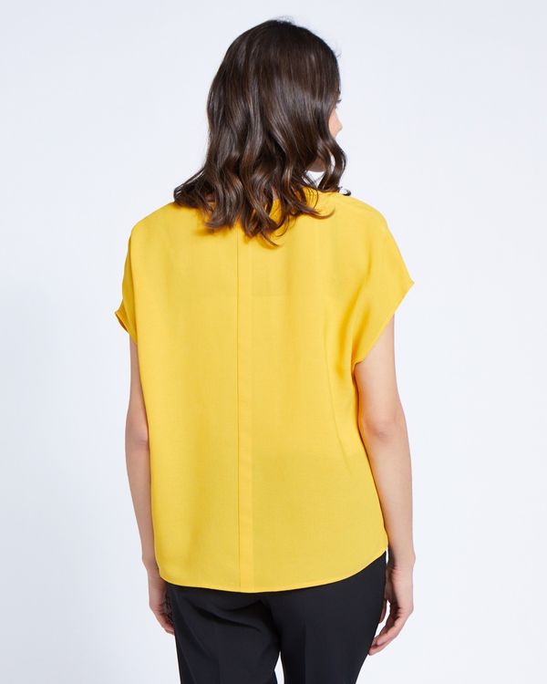 Paul Costelloe Living Studio Ochre Half Placket Top