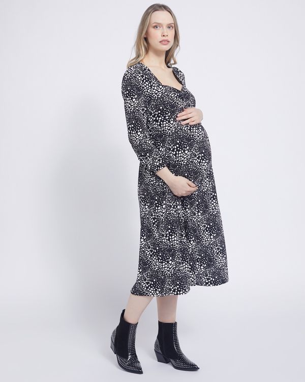 Savida Maternity Animal Print Dress