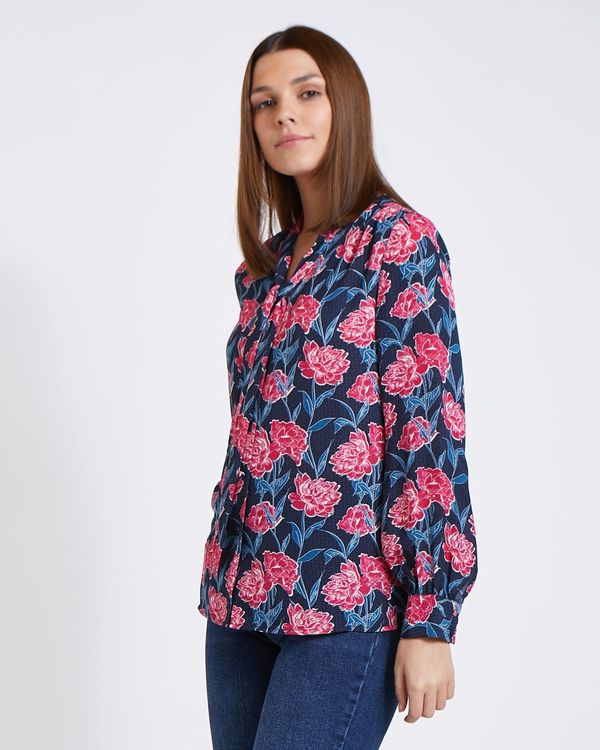 Paul Costelloe Living Studio Floral Tie Front Blouse