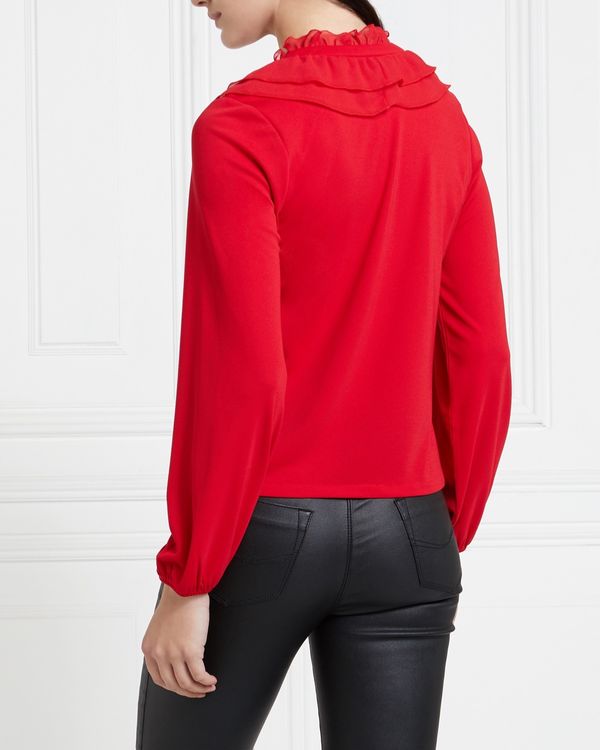 Gallery Mistletoe Ruffle Blouse