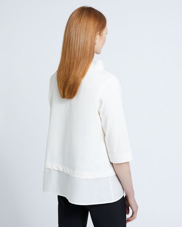 Carolyn Donnelly The Edit Cream Funnel Neck Top