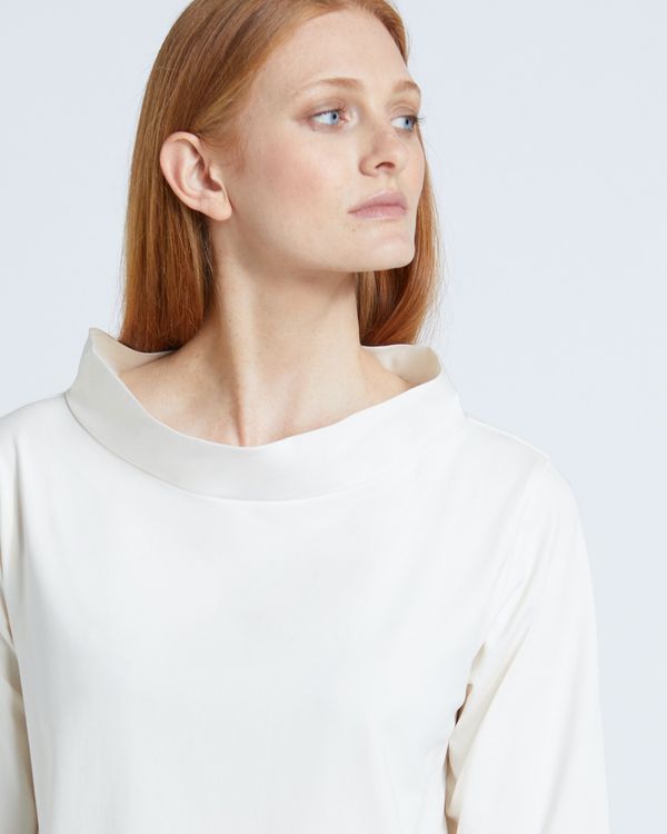 Carolyn Donnelly The Edit Cream Funnel Neck Top
