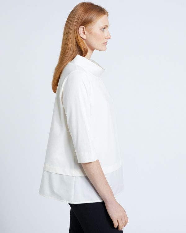 Carolyn Donnelly The Edit Cream Funnel Neck Top