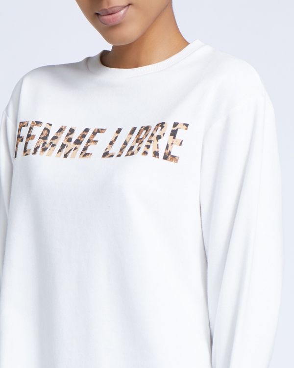 Leopard Slogan Sweatshirt