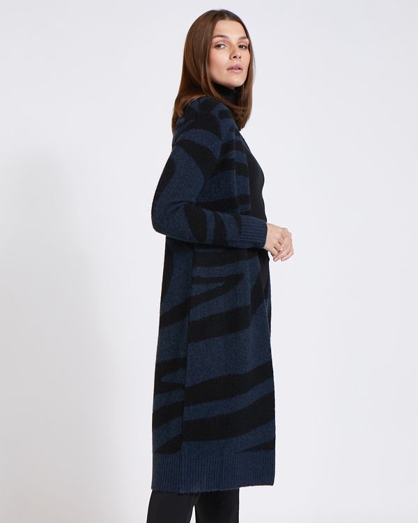 Paul Costelloe Living Studio Black Animal Coatigan