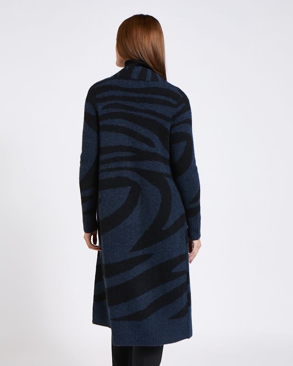 Paul Costelloe Living Studio Black Animal Coatigan