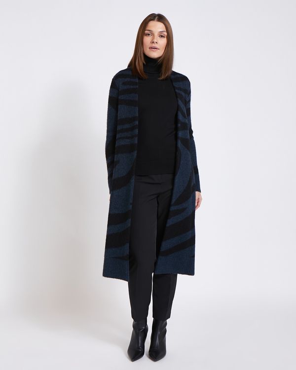Paul Costelloe Living Studio Black Animal Coatigan