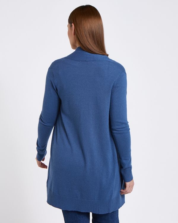 Paul Costelloe Living Studio Blue Shawl Cardigan