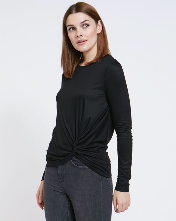 Paul Costelloe Living Studio Black Twist Front Top