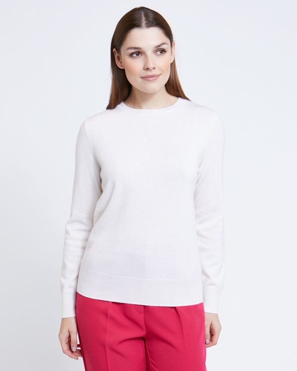 Paul Costelloe Living Studio Cream Cashmere Crew Neck Jumper
