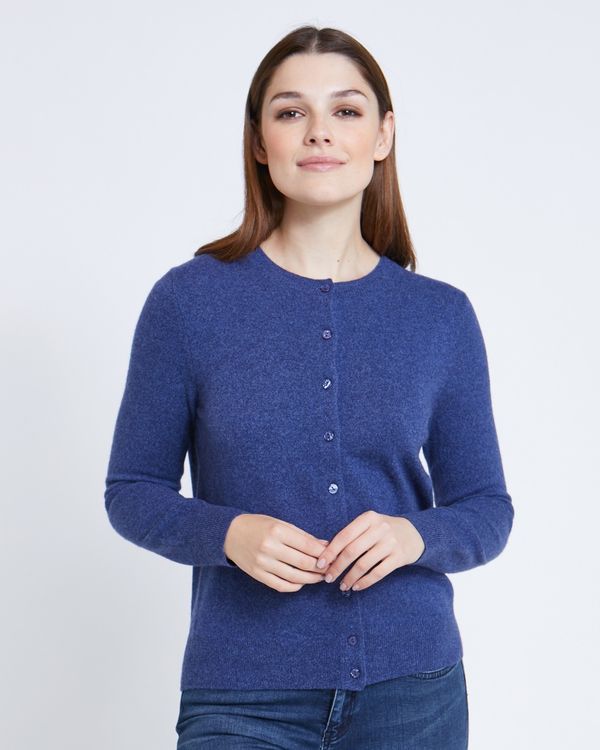 Paul Costelloe Living Studio Blue Cashmere Cardigan