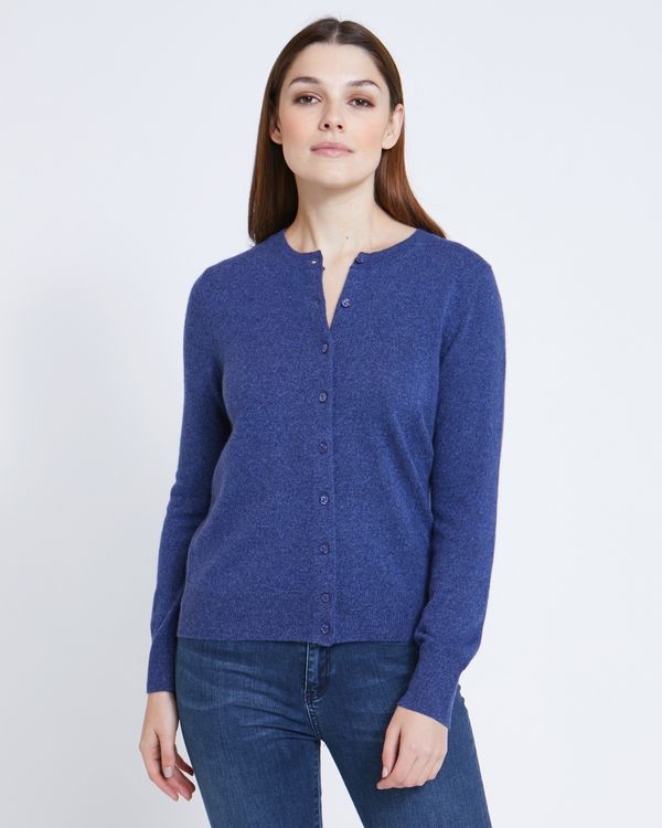 Paul Costelloe Living Studio Blue Cashmere Cardigan