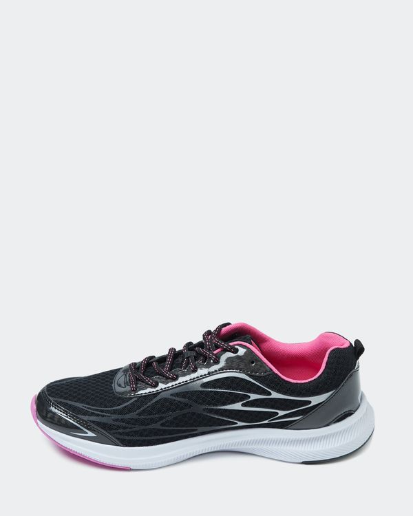 Sporty Black And Pink Trainer