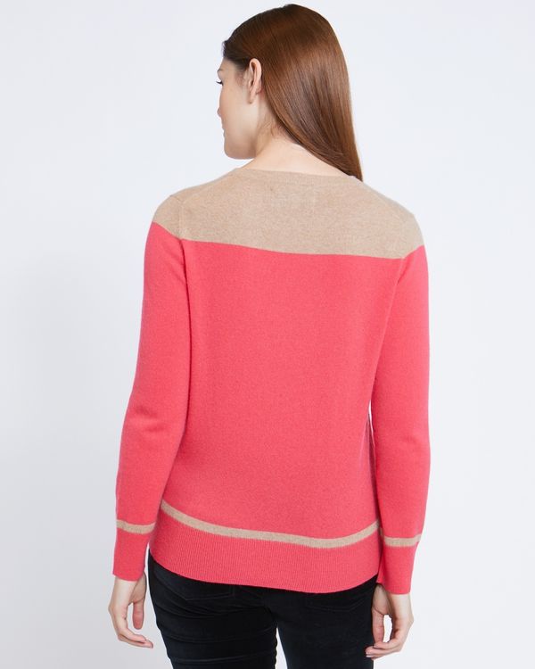 Paul Costelloe Living Studio Colour Block Crew Neck Jumper