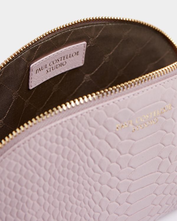Paul Costelloe Living Studio Blush Leather Cosmetic Bag